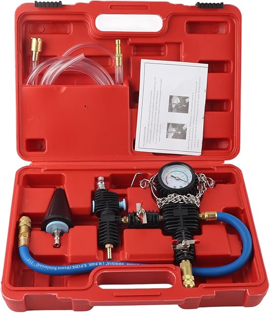 Car Radiator Coolant System, Coolant Vacuum Refill Kit Cooling System Vacuum Purge Radiator Refill Tool Kit Water Antifreeze Changer
