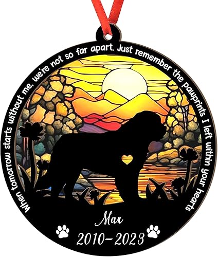 Miniatura 43 de Adorno personalizado para atrapasoles Bichon Frise, Bichon Frise Sun Catcher Adorno de Navidad – Regalo para perro amante, Bichon Frise 3D 2 capas