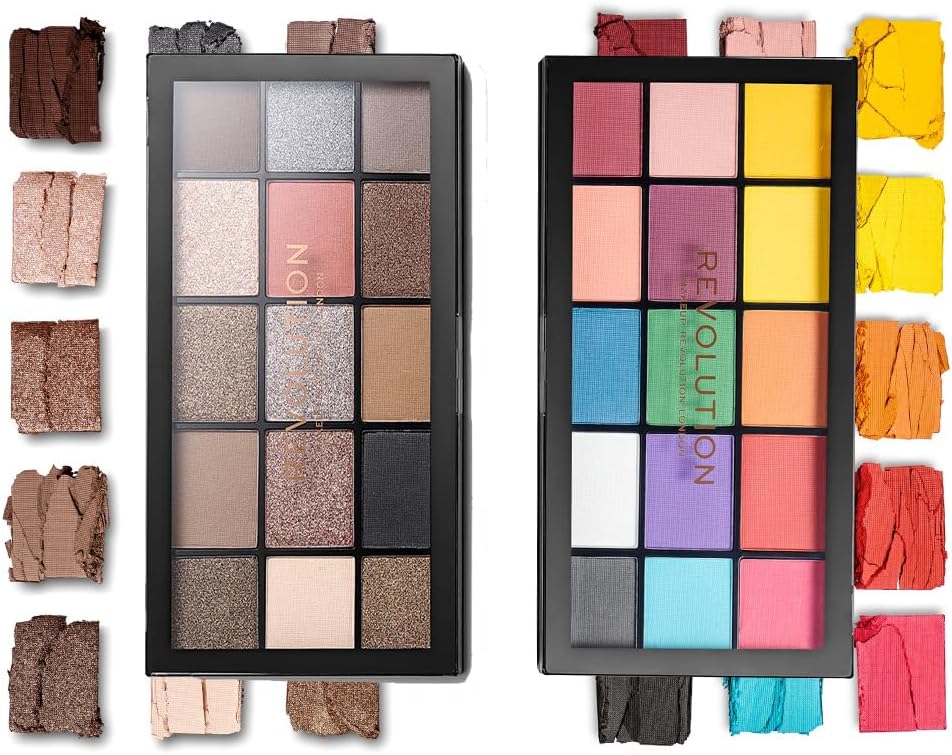 Makeup Revolution Reloaded Combo (Reloaded Eyeshadow Combo - I) Eyeshadow Palette, Create Long-Lasting Eye Makeup Looks, Vegan & Cruelty-Free, 33g