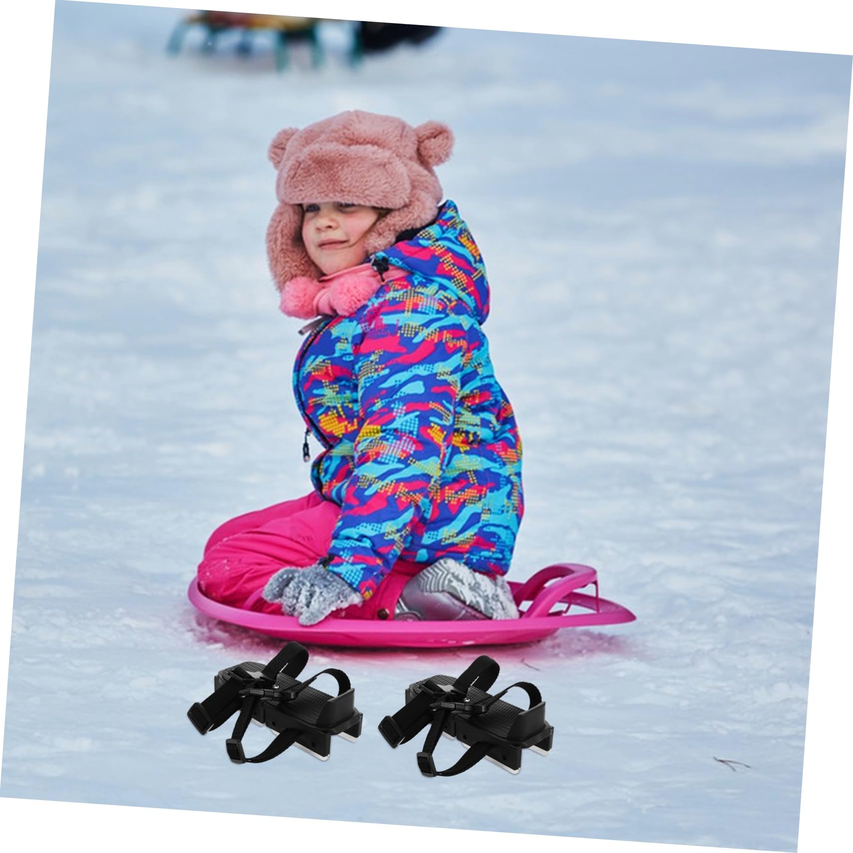 Patins à Glace 5 Cm Réglables 1 Paire pour Garçon et Filles Noir, 17-21