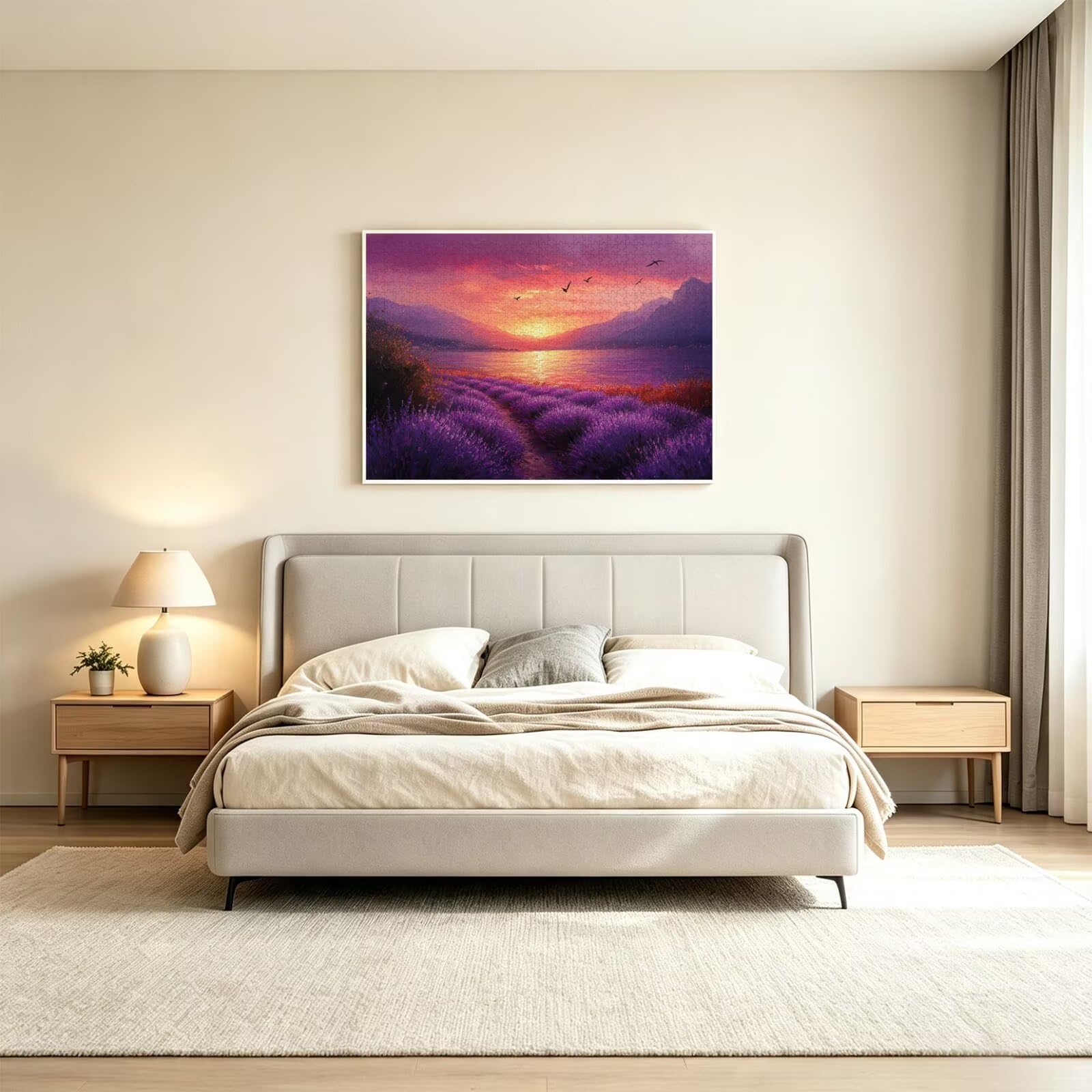 Puzzle 2000 sztuk 99 x 70 cm, Puzzle Dorośli Lawenda Słońce, n-817