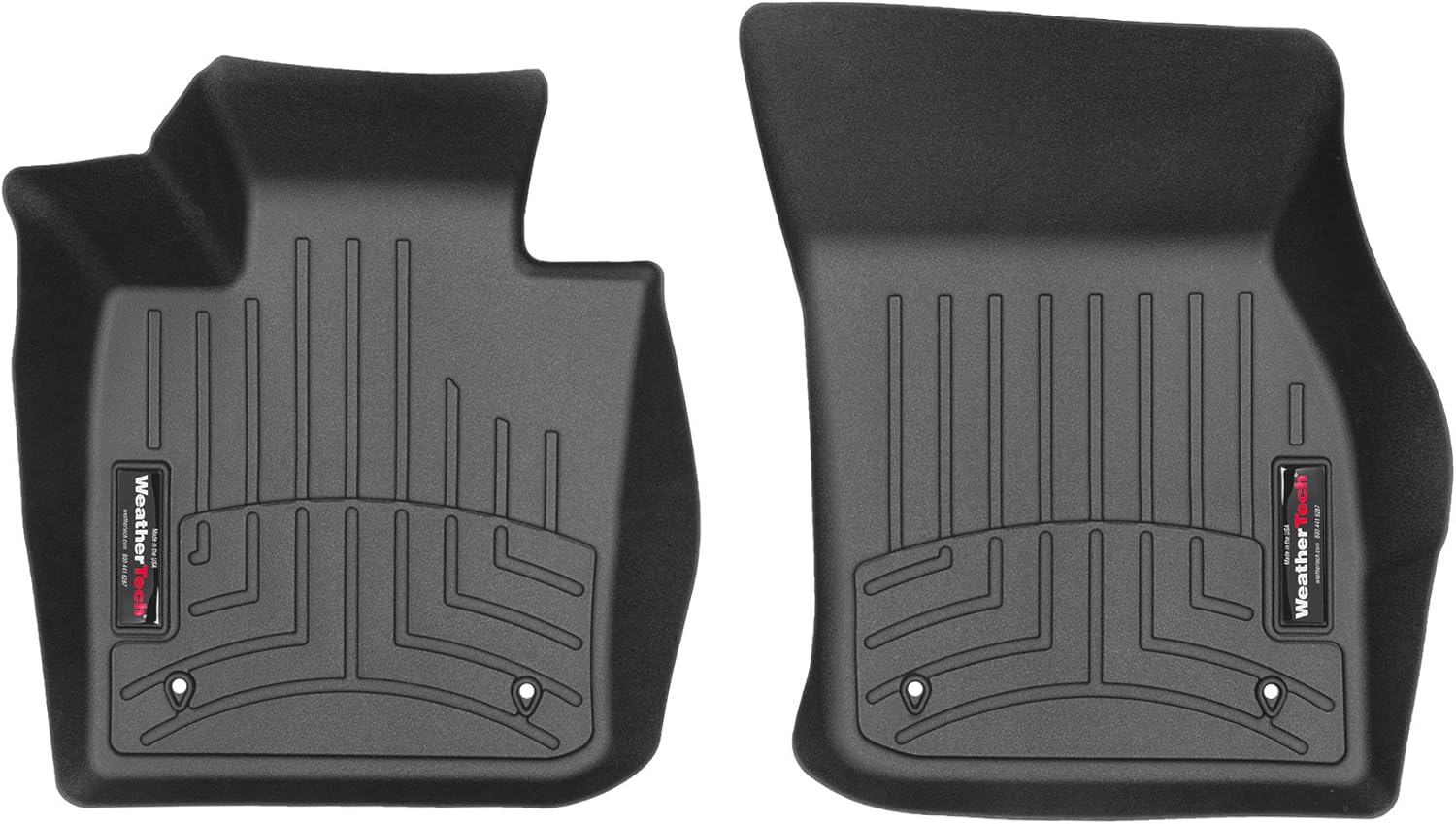 WeatherTech Custom Fit FloorLiners for MINI Hardtop, Convertible, 1st Row (447311), Black