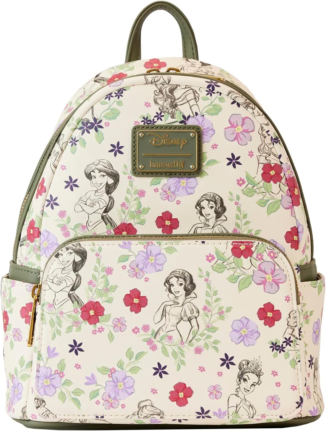 Loungefly Disney Princesses Sketch Floral All Over Print Womens Double