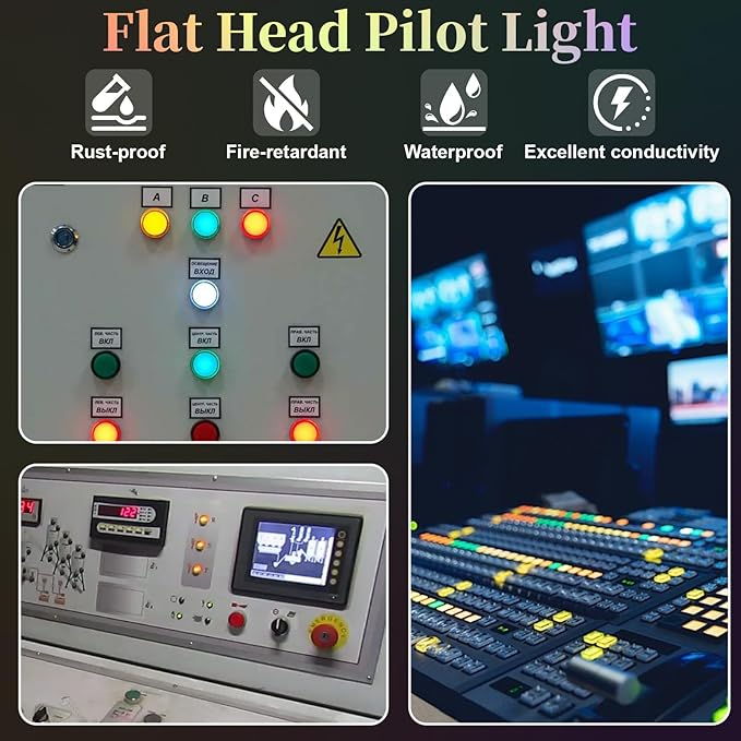 10 Luces Indicadoras LED 12V, Impermeables, para Auto Camión Barco miniatura 5