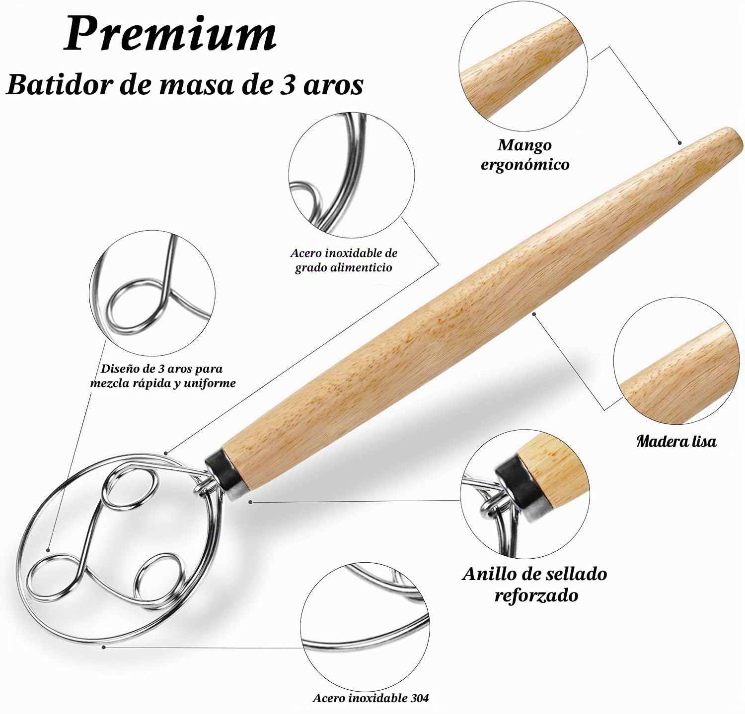 YAANI Juego de 2 cestas para fermentar pan redondas y ovaladas, cesta para fermentar Banneton + batidor de masa + cuchillas para pan + raspador de masa + raspador flexible de regalo