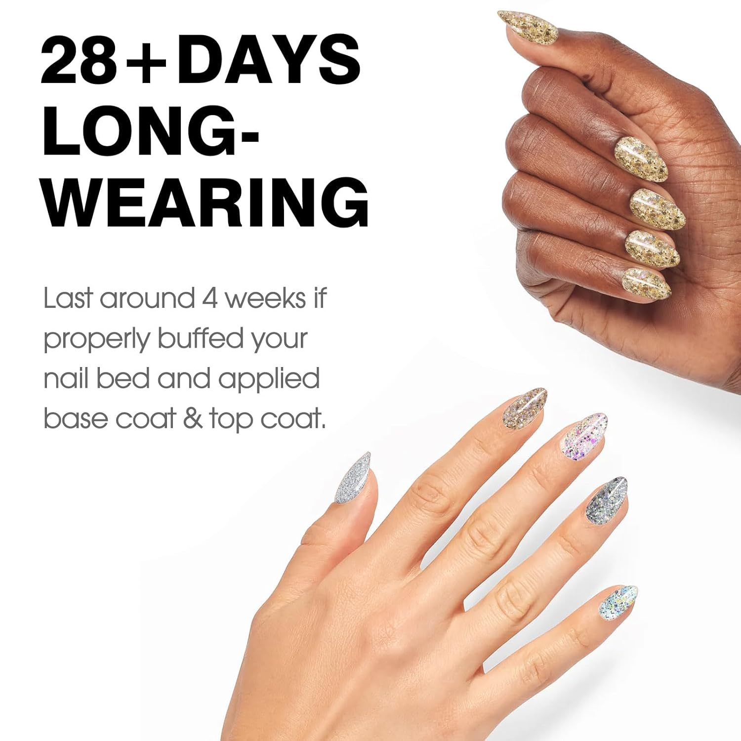 CANNI Gel Polish Glitter Gel Nail Polish Set, 8 Colors Shiny Amber Silver Gold Rose Pink Stone Glitter Gel Polish U V LED Soak Off Manicure Kit Gift for Women Girls