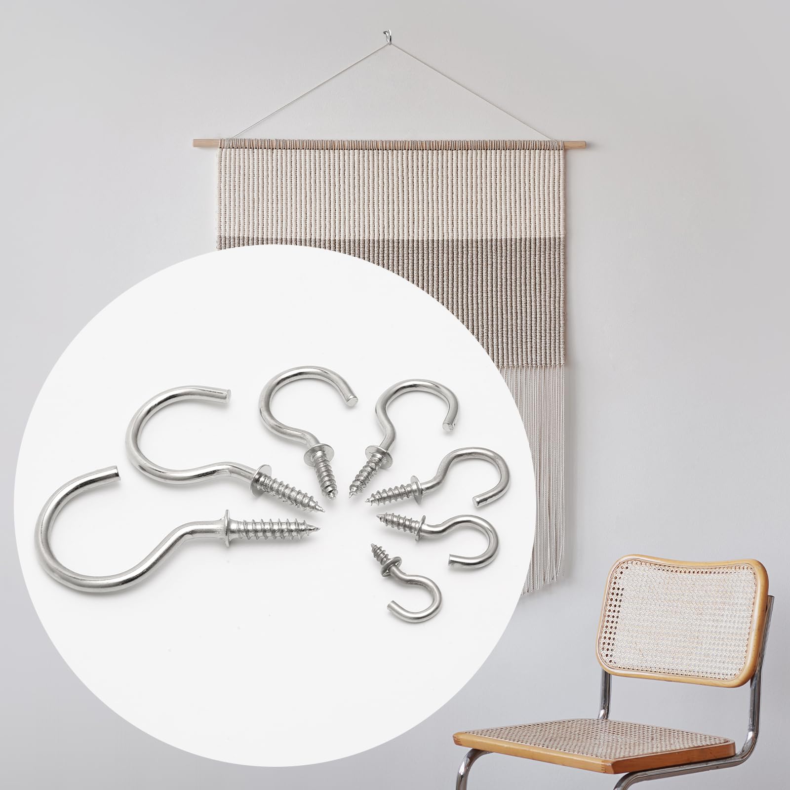 Lot De 12 Crochets Métal Sous Placard - 8 Simples + 4 Doubles Pour Tasses, Ustensiles, Rangement Cuisine