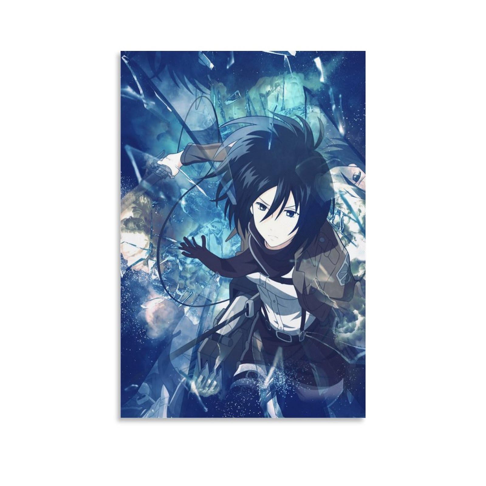 Amazon.co.jp: 進撃の巨人 ミカサ アニメポスター 3 キャンバスアート