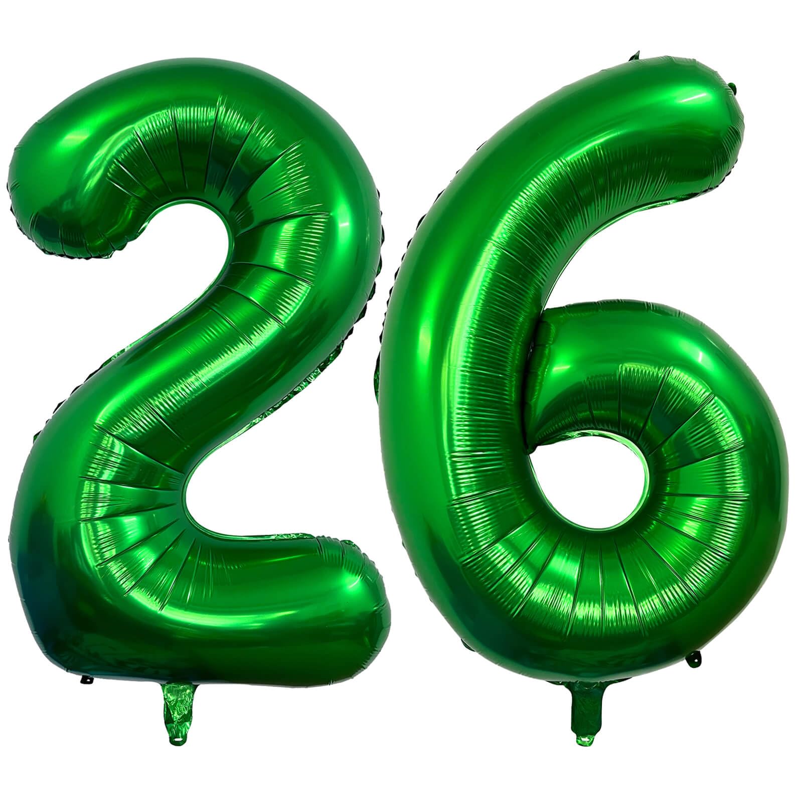 Number 26 Dark Green Balloons 40 Inch Giant Green 26 or 62 Numer Foil Helium Balloons for 26th Dark Green Birthday Party Supplies 62th Anniversary Events Decorations