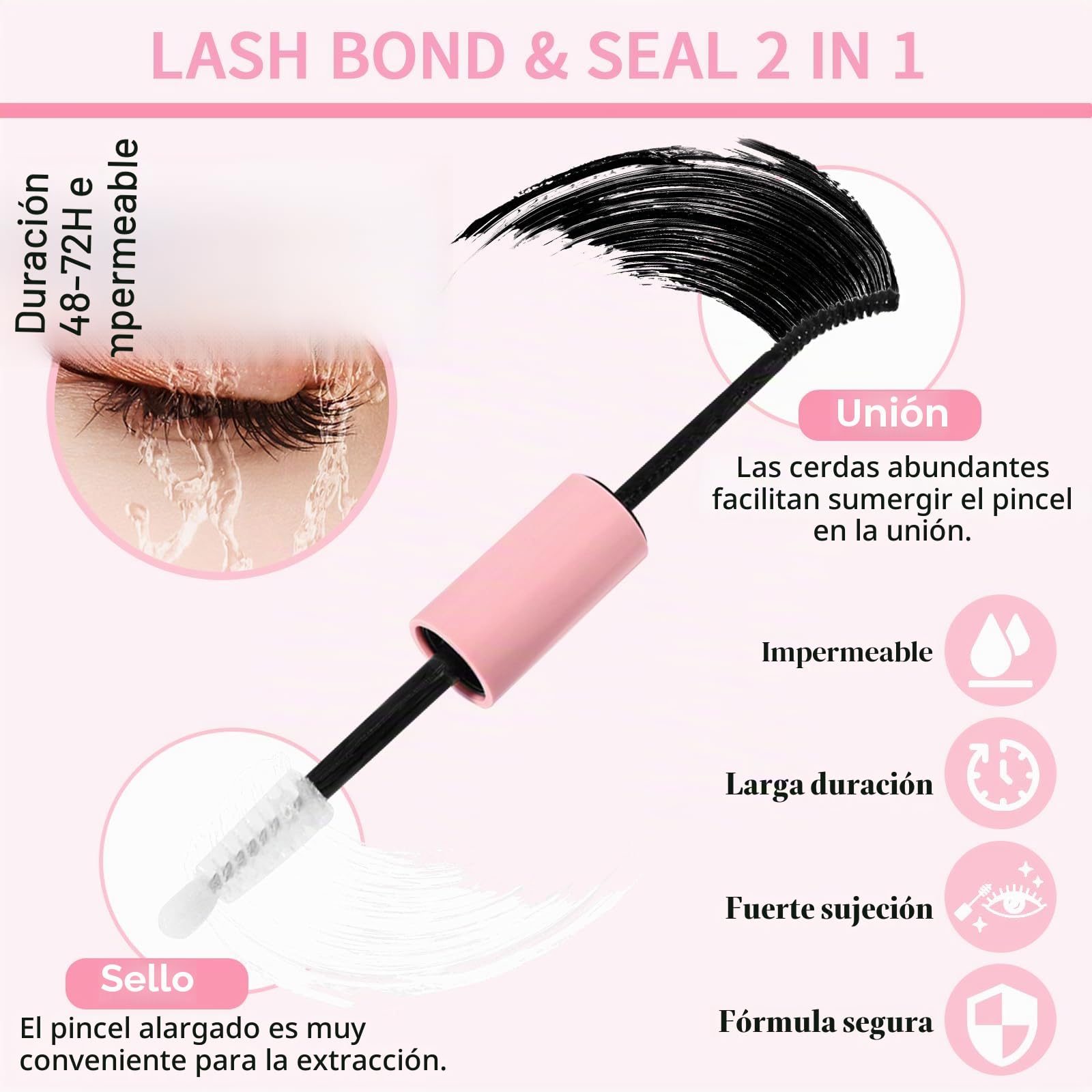 144 Pcs Kit de Extensiones de Pestañas, Reutilizables, Mezcla de Longitudes 8-16mm, Kit Completo con Adhesivo y Sellador 2 en 1, Removedor, Pinzas, Cepillo, DIY en Casa, para Principiantes