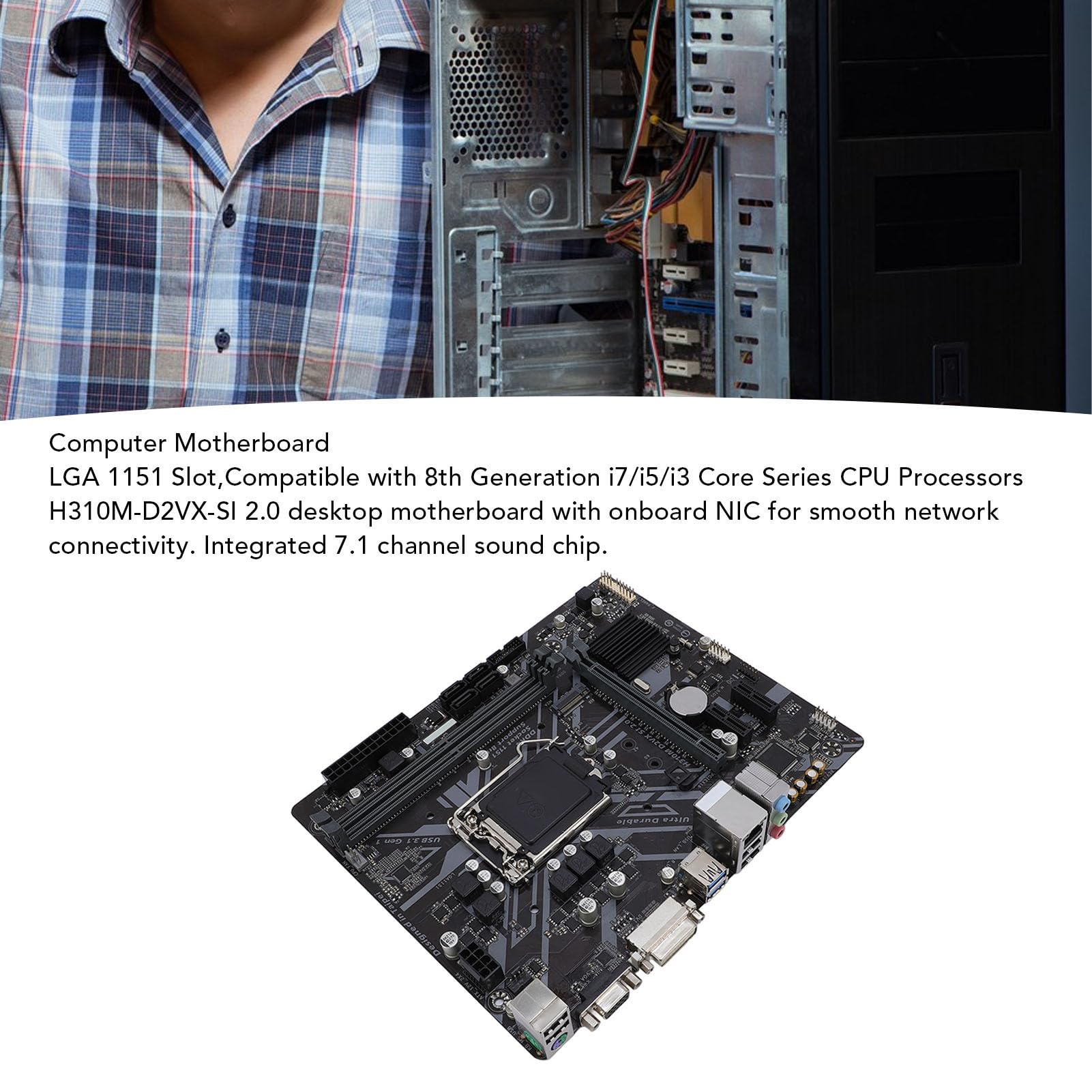 Amazon.com: H310M D2VX SI 2.0 Motherboard M ATX, LGA 1151, 2