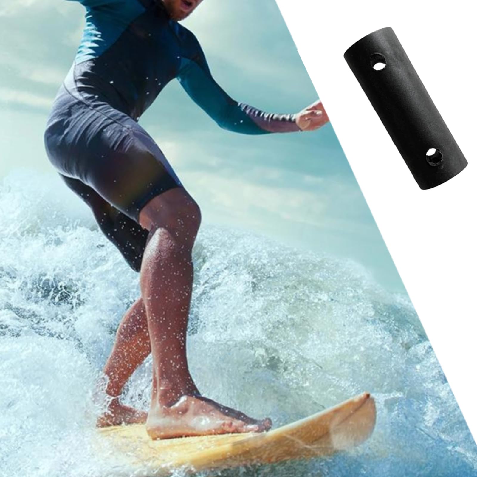 Sharplace Universal Ersatz Tendon Joint Ø 20 mm Für Mastfuß, Gummimast Fußsehne Ersatzgelenk Windsurfen, Ersatzsehnengelenk, Ersatzmast für Windsurfen Wassersport, Windsurfing Zubehör, Schwarz