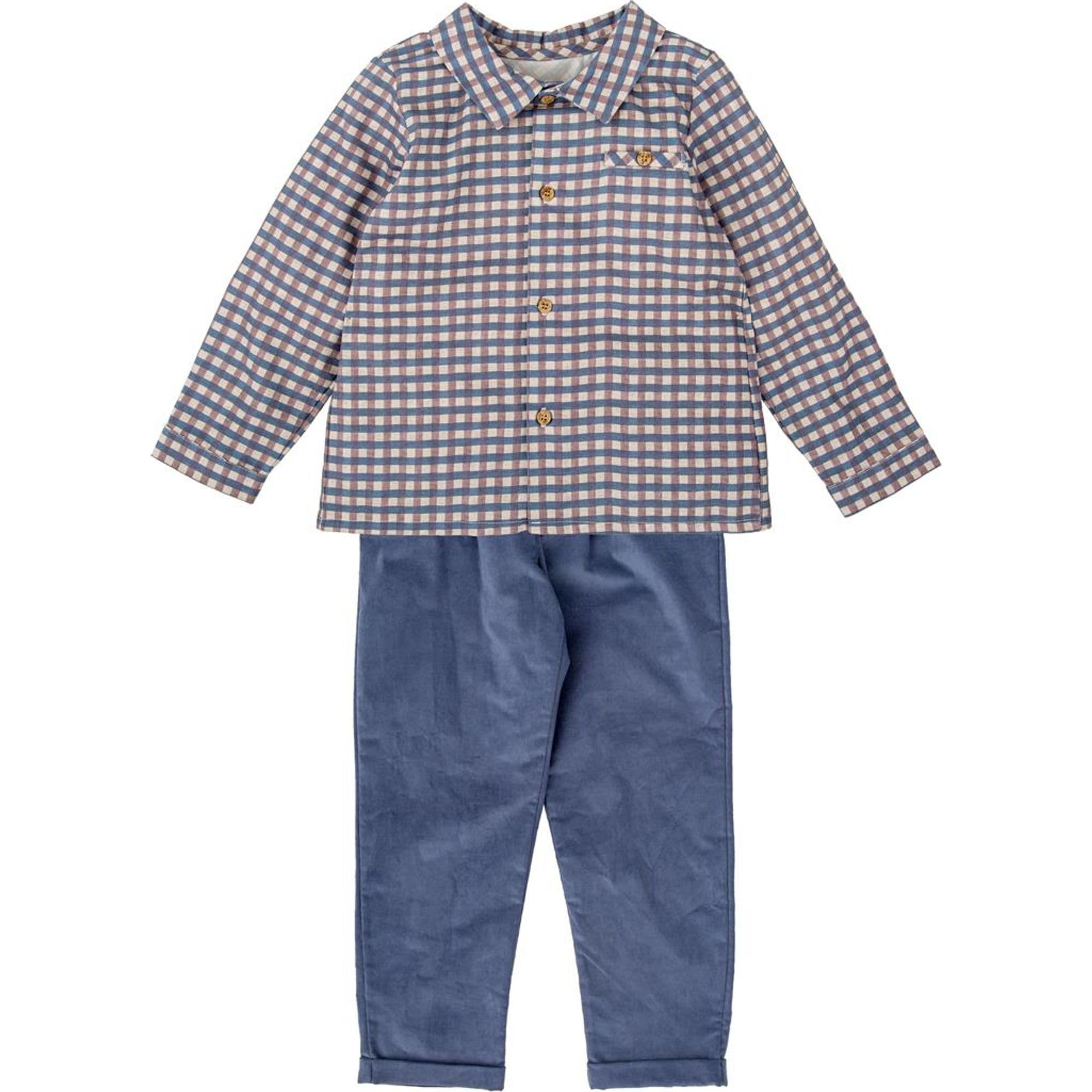BABIDU Conjunto Niño Dos Piezas de Algodón, Diseño Suave y Transpirable, Ideal para Recién Nacido, Uso Diario