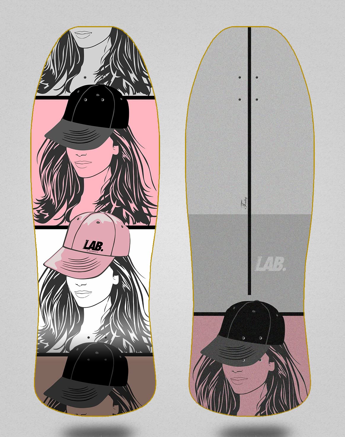 Lab Monopatin Skateboard Surfskate Deck Board Tom Boy Nuke 9.375x31.5