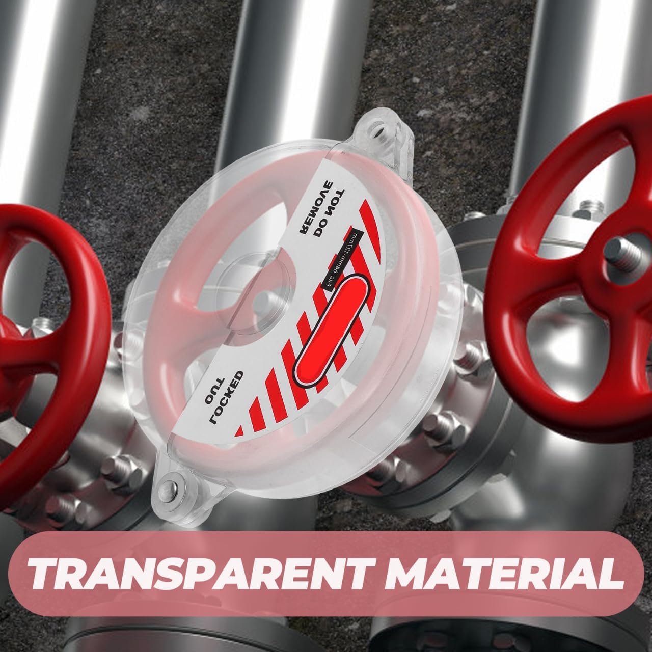 Sosoport Transparent Gate Valve Lockout Cover, 64-127mm | Safety Isolation Device for Maintenance, Plastic Protective Guard for Industrial Equipment and Standard Valve Handles