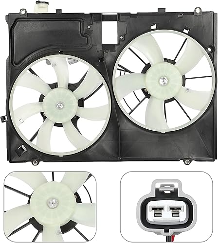 Miniatura 3 de Conjunto de ventilador de condensador de radiador, ventilador de refrigeración, lado del pasajeroLH RH 620-555 KFKGF Universal Slim Fan Push Pull