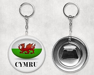 Cymru Wales Rugby Ball Bottle Opener Keyring Gift for her, present for him, Birthday, Christmas, Fathers Day, Valentines Day. Rugby Beer Drinkers Fans