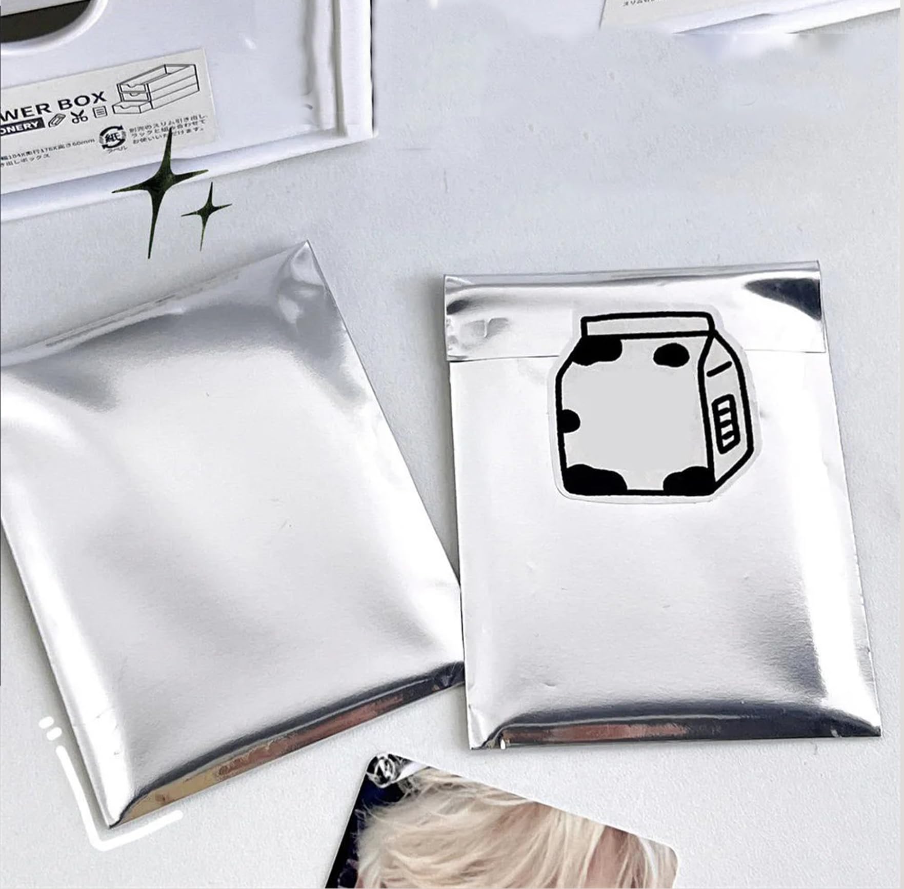 Buste metallizzate argento con chiusura autoadesiva 10x15 cm 50 pezzi per regalo ufficio inviti nozze