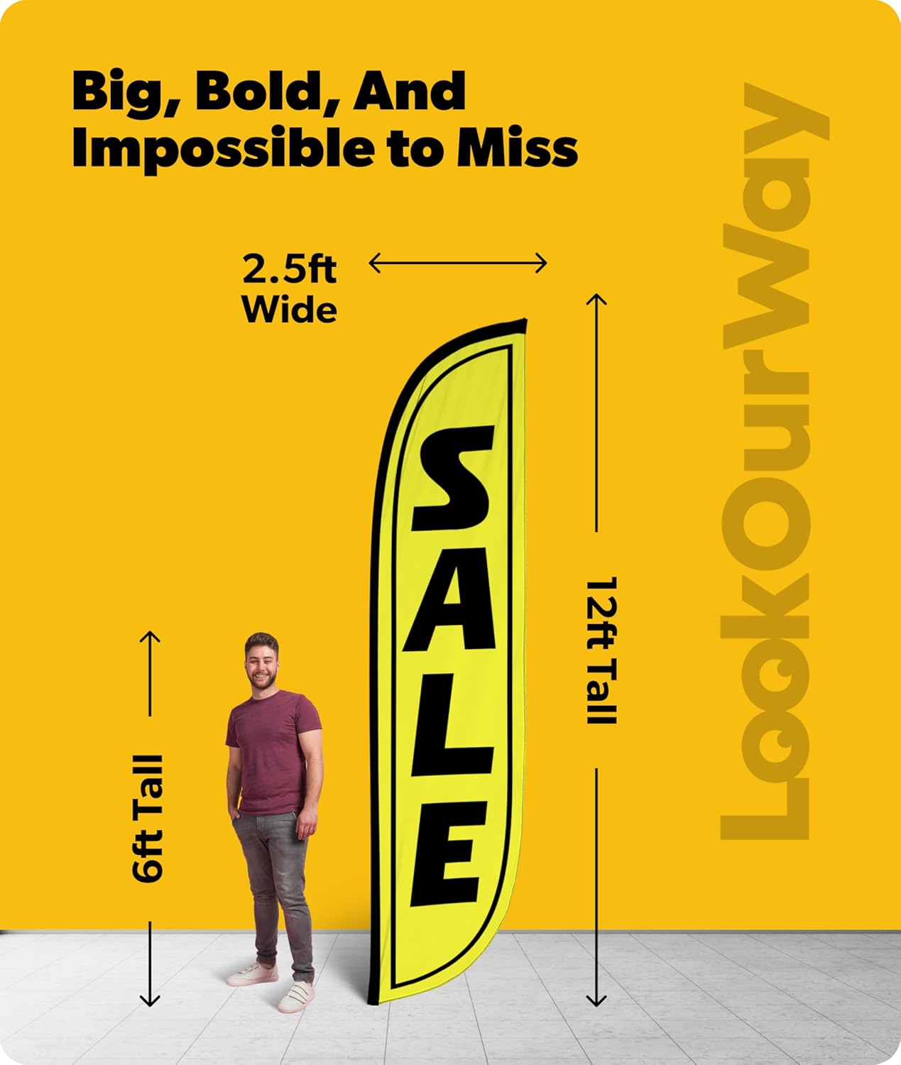 LookOurWay Sale Themed 12-Feet Feather Flag (Poles Not Included)