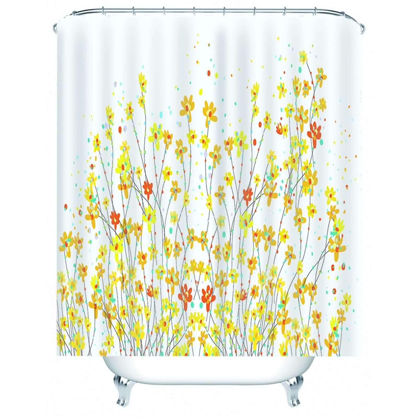 Rideau douche sans perçage imperméable et stable avec fond antidérapant lesté 180x180