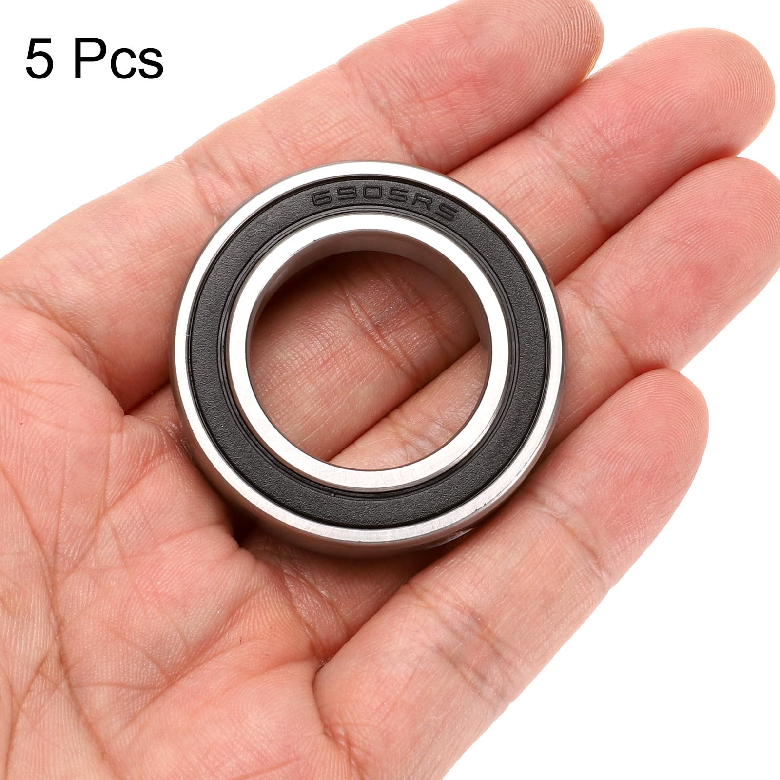 Sourcing Map Cuscinetti A Sfera 639-2RS (5 Pezzi) - 9x30x10 Mm, Acciaio Cromato Con Doppia Tenuta In Gomma, Grado ABEC 3 Per Motori E Macchinari