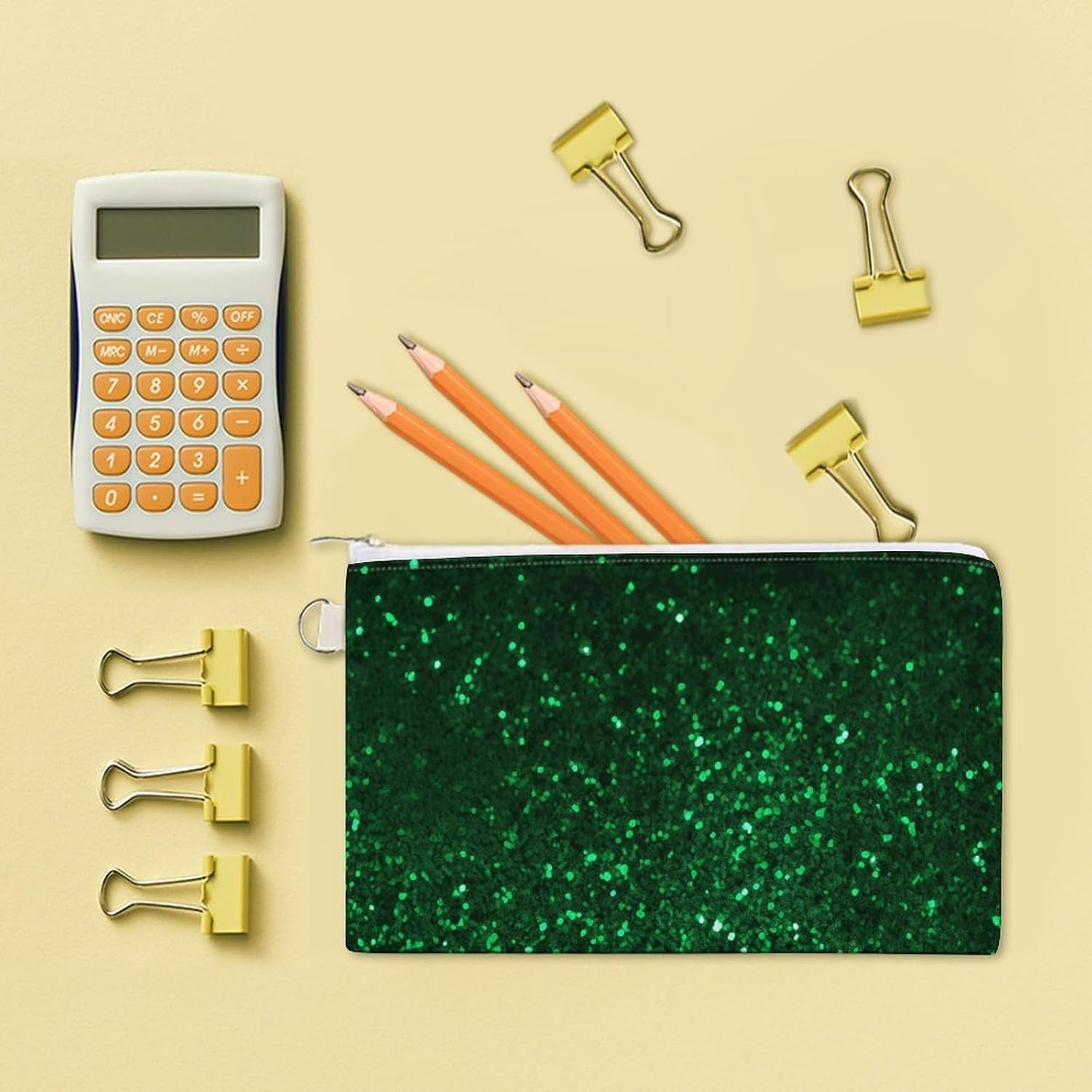 Green Sequin Sparkle Coin Purse Portable Canvas Coin Pouch with Zipper Mini Coin Pocket Pouch Change Holder Slim Cash Change Wallet Lightweight Cute Coin Bag for Men Women