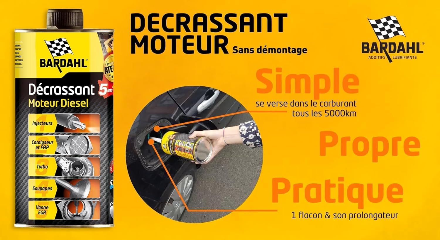 Destructor de motores diésel 5 en 1, 500 ml Bardahl