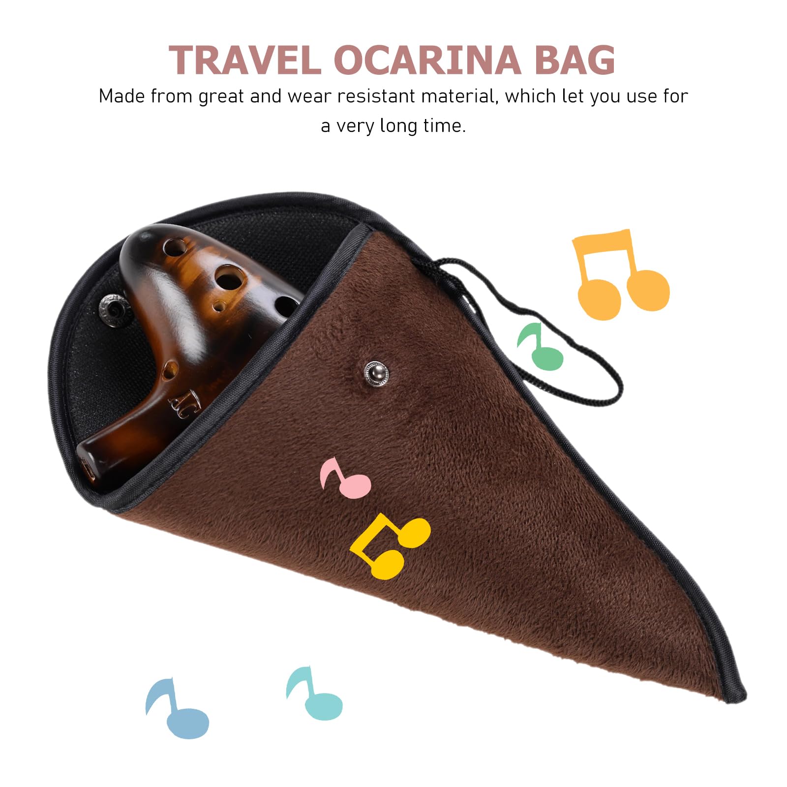 Amosfun 3 custodie protettive Ocarina, 1 borsa in tessuto non tessuto, borsa da viaggio in ceramica, accessorio da viaggio Ocarina, borsa anti-perdita per 12 fori