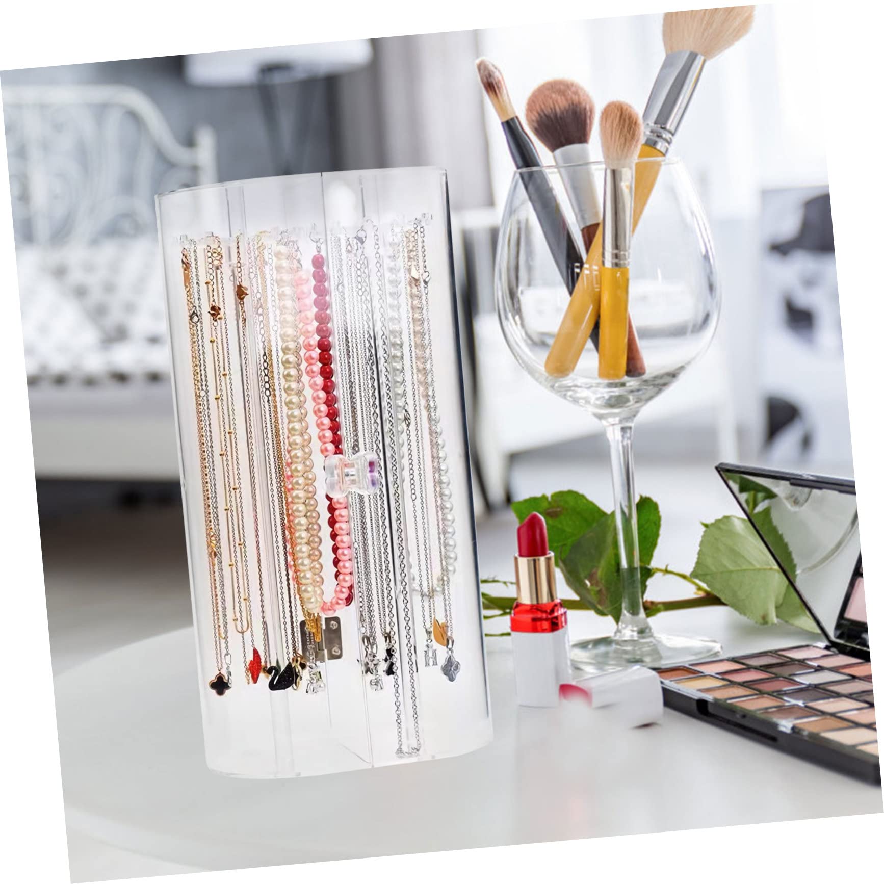 LABRIMP Hängender Schmuckhalter Drehbarem Haken Schmuckorganizer für Armbänder und Weitere Accessoires für Schlafzimmer und Geschäfte