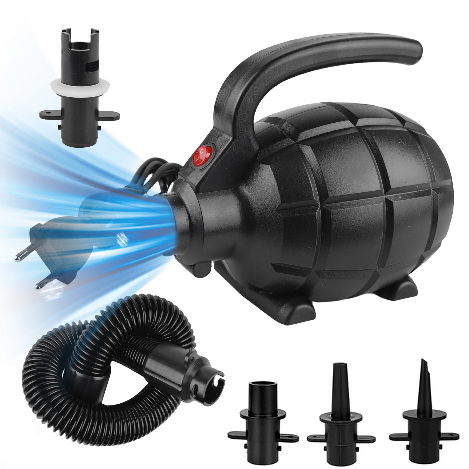 Vegena Pompa Ad Aria Elettrica 600W per Cuscini, Letti Gonfiabili, Galleggiante, Zattera e Giocattoli