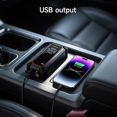 Miniatura 7 de OlarHike Inflador de neumáticos inalámbrico, compresor de aire portátil, 150 PSI de potencia dual, 6000 mAh y 12 V CC, bomba de aire para neumáticos