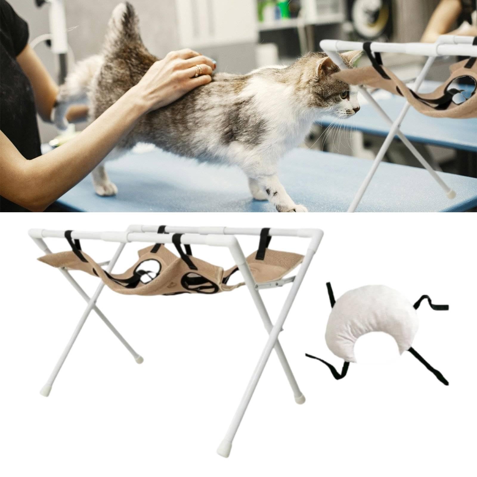 Colcolo Multifunktionale Reinigungsstation mit Kissen für die Ohrenreinigung von Haustieren, Braun
