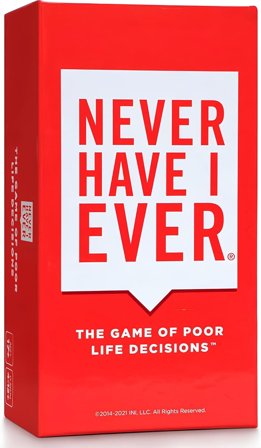 Never Have I Ever – Game of Poor Life Decisions – Classic Edition Card Games – Kinda Dirty Adult Party Game for Interactive Game Night, Hilarious and Fun Adult Christmas Games | Ages 17+ Rated Game