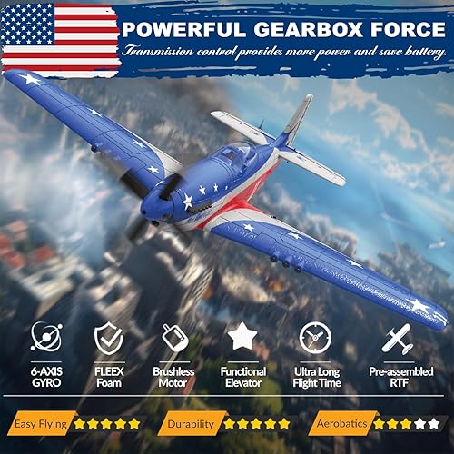 Miniatura 8 de Remote Control Aircraft Plane RC Plane with 3 Modes That Easy to Control One-Key U-Turn Easy Control for Adults Kids LEAMBE
