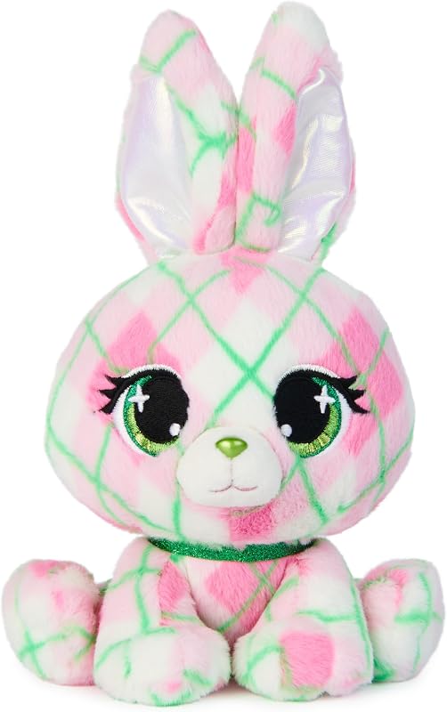 P.Lushes Pets Kennedy Karrats conejito de peluche de 6 pulgadas para mayores de 3 años | Coleccionable animal de peluche inspirado en la moda con colores vibrantes, patrones y telas de primera calidad para un juego imaginativo