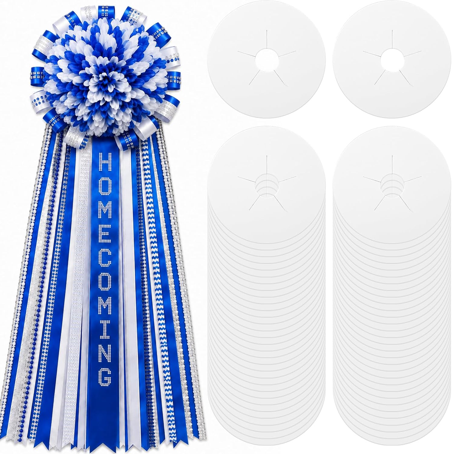 200 Pcs 6 Inch Homecoming Mum Backer Homecoming Mum Supplies Cardboard Homecoming Mum Accessories Candle Drip Protector for Homecoming Party DIY Decorations