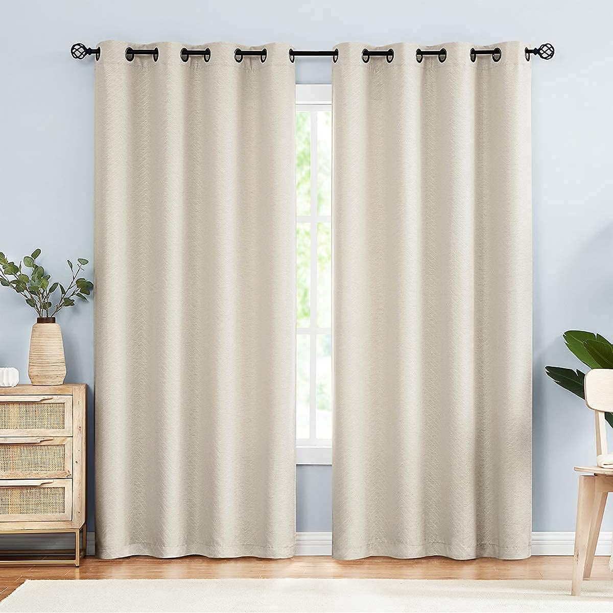cream curtains
