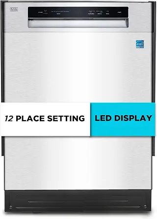 BLACK+DECKER 24" Built-In Dishwasher, Energy Star, Model BDW100MS, Stainless Look