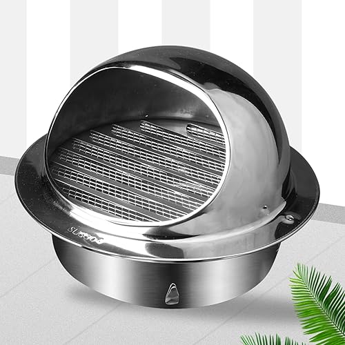 Tapón de chimenea de acero inoxidable 304, rejilla de ventilación de pared redonda, salida de aire de pared exterior, campana extractora, tubo de