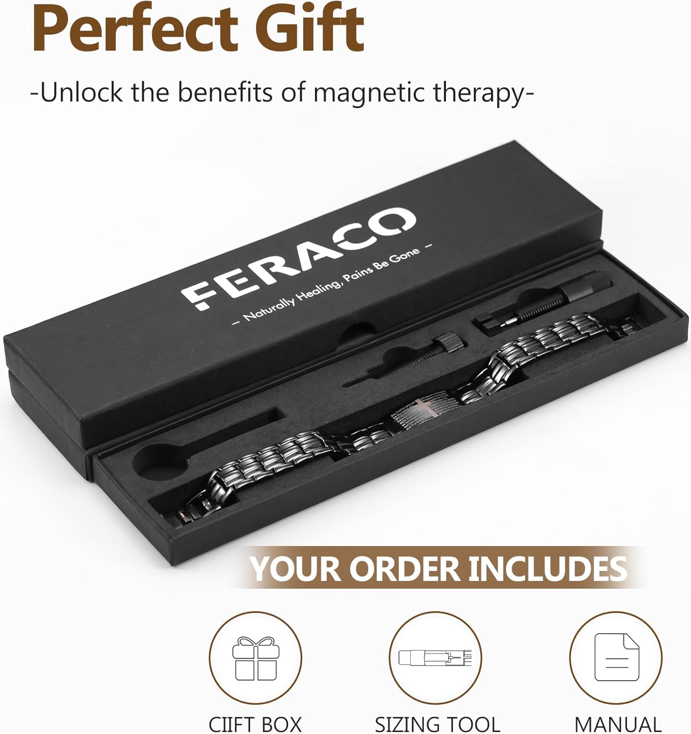 Feraco Copper Cross Bracelet for Men,Magnetic Therapy Bracelet Copper Jewelry with Powerful 3800 Gauss Magnets - Image 7