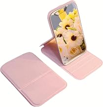 Portable Travel Mirror with Stand, Foldable Compact Mini Makeup Mirror for Pocket and Bag, Desktop Hand Mirrors for Men Women and Girls
