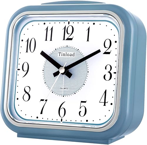 Miniatura 3 de Reloj despertador analógico grande de 5.5 pulgadas, silencioso, sin tictac, suave despertador, sonidos de pitido, aumento de volumen, repetición con