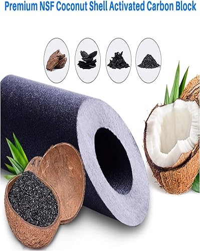 Miniatura 2 de F4Y  Cartuchos de filtro de agua de bloque de carbono compatibles con modelos FXWTC, GXWH04F, GXWH20S  Elimina el mal sabor y olor  Cartucho de