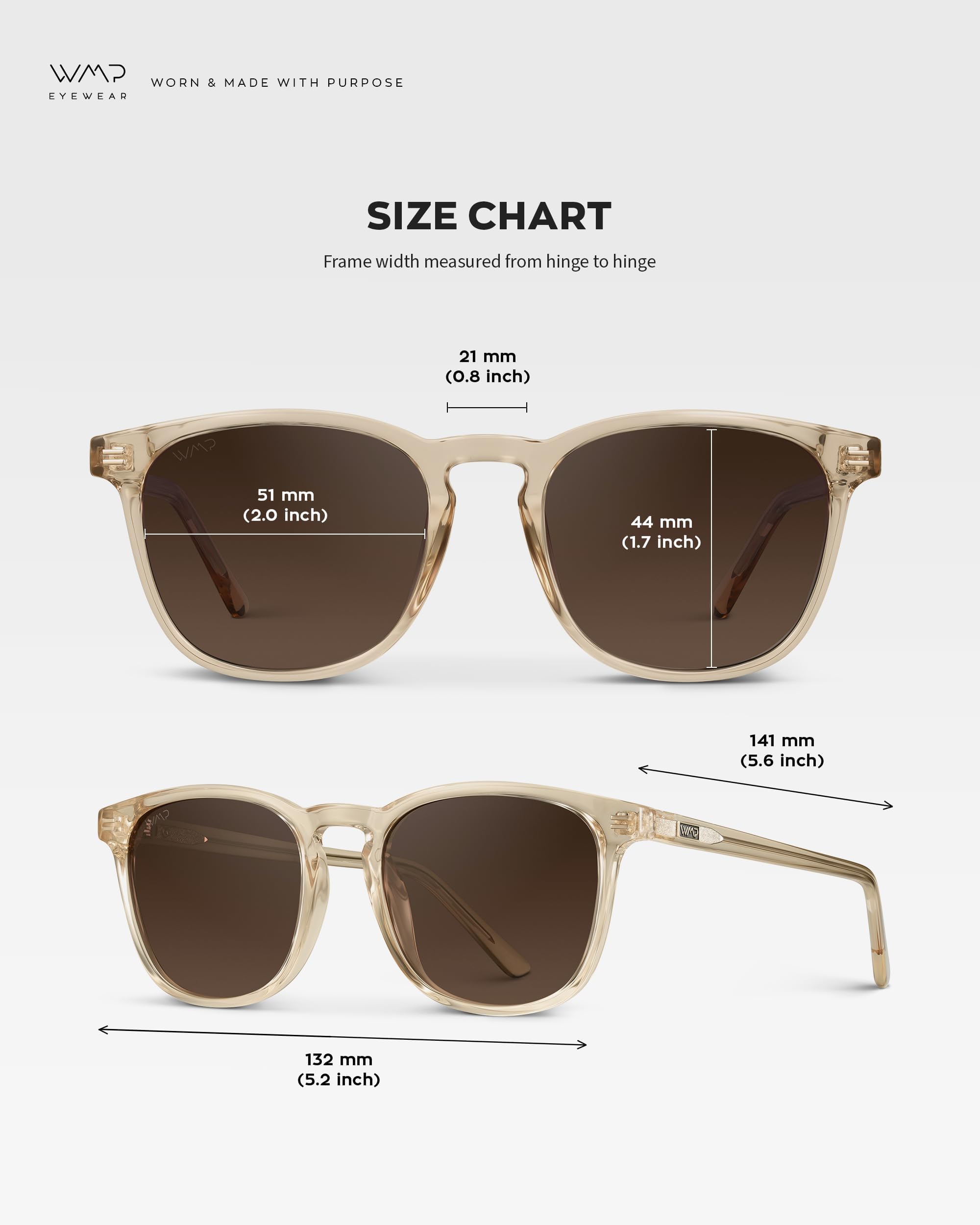 WearMe Pro WMP Eyewear - Men's Polarized Modern Rounded Square Sunglasses