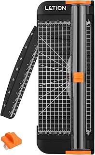 LETIONペーパーカッターA4対応12枚裁断機安全軽量カッター（スペアカッターヘッド1個を含む）