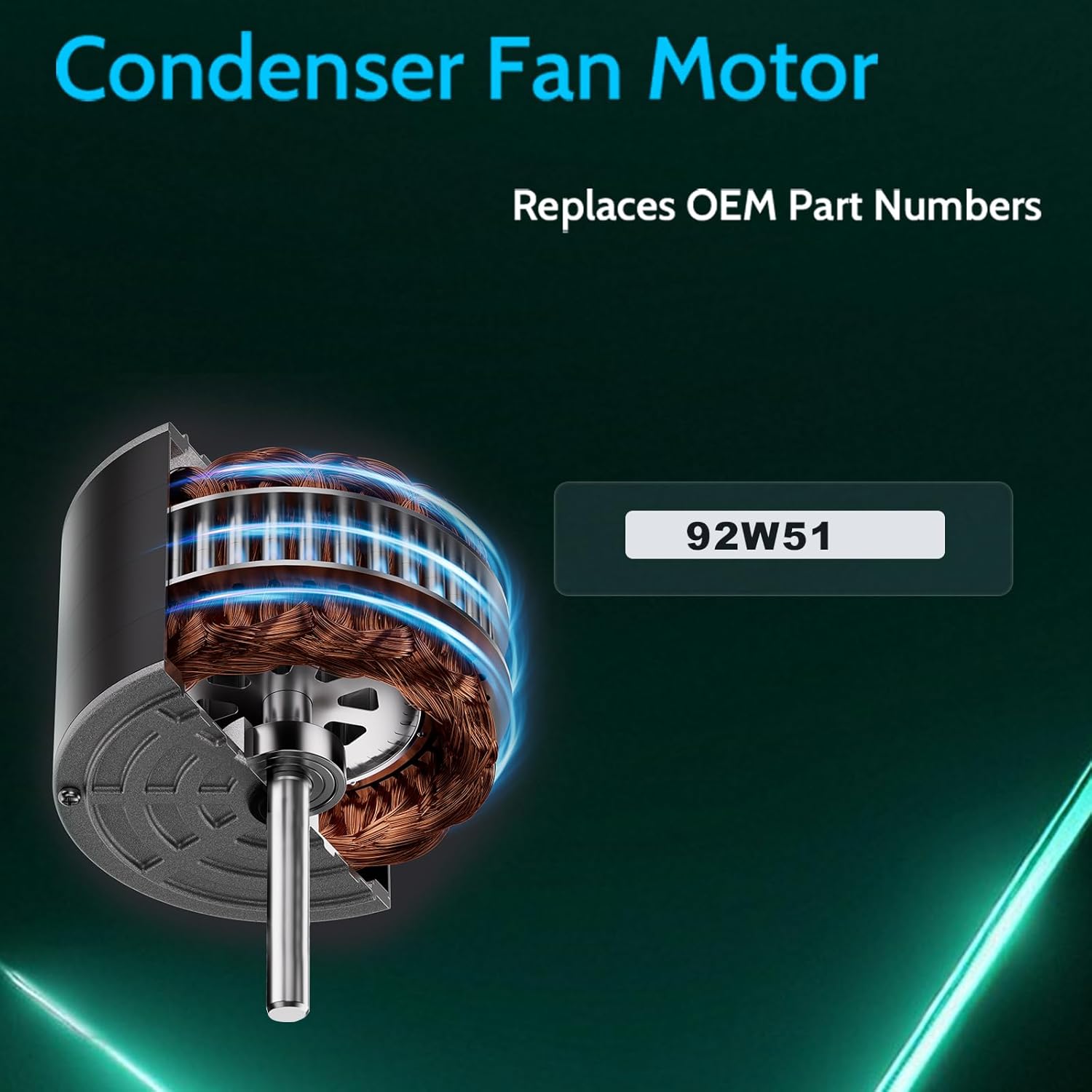 92W51 100483-33 1/6 Hp 208/230v Universal Condenser Fan Motor Air Conditioner Blower Motor HVAC Replacement