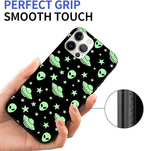 Miniatura 2 de Funda compatible con iPhone 12, iPhone 12 Pro, misterioso alienígena OVNI funda para iPhone, protección contra caídas, delgada, a prueba de golpes,