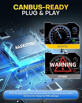 AUXITO H10 9145 LED Fog Light Bulbs, 6500K Ultra White 1000% Increased Brightness, Precision 1:1 Mini Design, Simple Plug Play Installation, Stable Illumination, 99% Vehicles Supported, Pack of 2