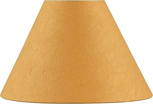 Miniatura 3 de Aspen Creative 56041, pantalla de lámpara de transición UNO imperio de tapa dura, papel arrugado de pergamino naranja, parte superior de 4 pulgadas
