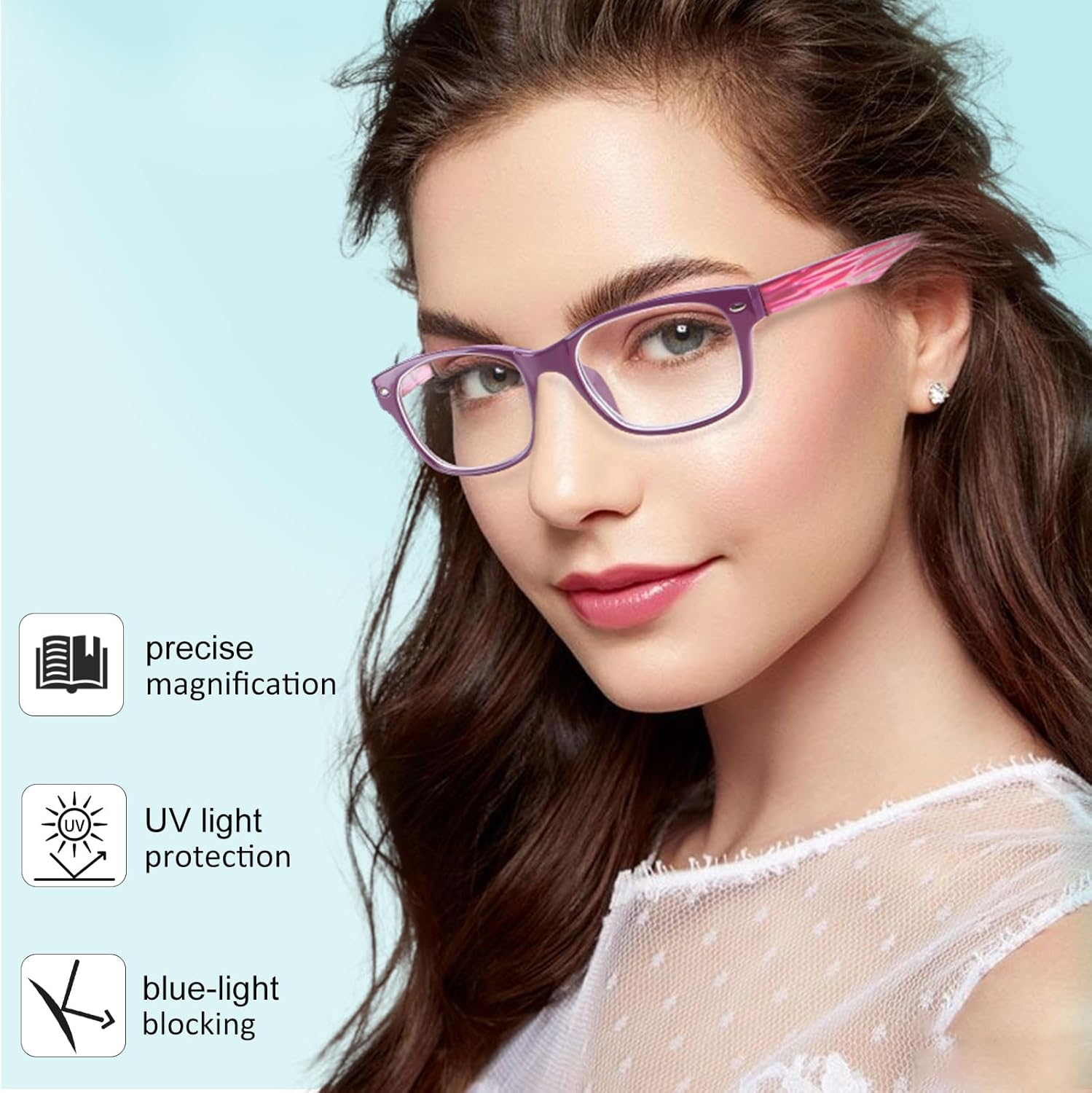 6 Pack Reading Glasses for Women Men Blue Light Blocking Spring Hinge Computer Readers, Anti Eyestrain/Glare - Image 5